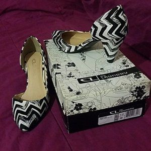 CL by Laundry Angelina Black and White Heel
